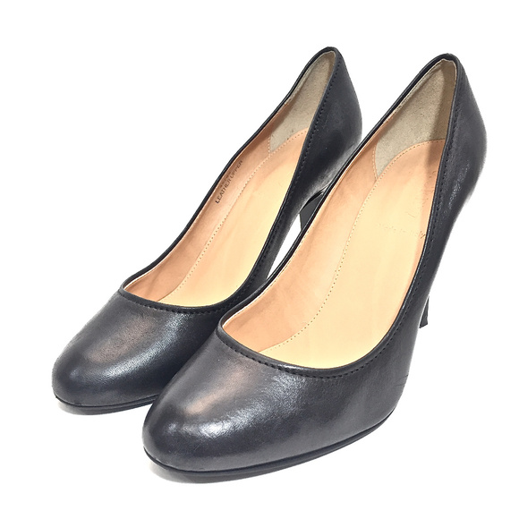 🌹J. Crew Classic Black Leather Round Toe Pump 🌹 - Picture 4 of 8
